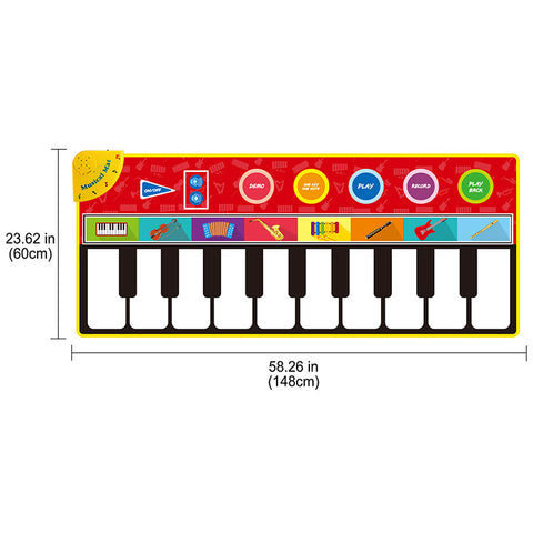 Tapete de piano infantil 148x60cm