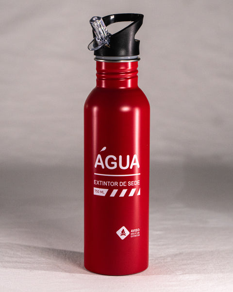 Garrafa de Água 750ml - Design Extintor de Incêndio